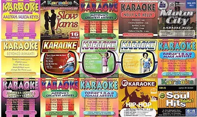 15 Used R&B KARAOKE CD'S ~ Wholesale LOT Soul/Funk/Motown/Rap/Hip-hop/70's Disco • $34.39