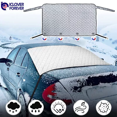 Car Snow Cover Rear Windshield Back Window Winter Magnetic Frost Sun Protector • $16.99