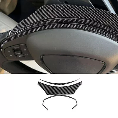 3X Steering Wheel Side Panel Trim Carbon Fiber For Ford Mustang Mach-E 2021-2022 • $43.59