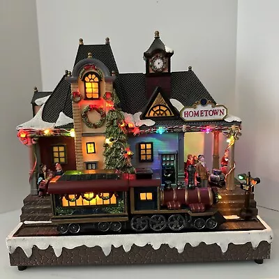 Winter Wonder Lane Animated LED Lights Musical Christmas Train Station(read Desc • $20