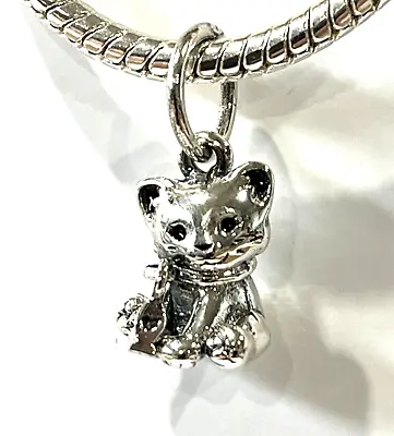 PANDORA Charm Sterling Silver ALE S925 SWEET CAT KITTEN  798011EN16 • $38.99