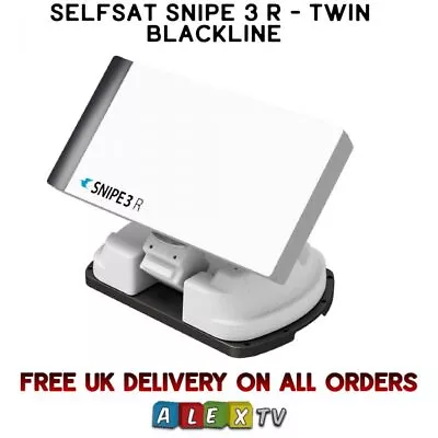 Selfsat Snipe 3 R Twin Black Line Camping Auto Satellite With Remote Control • £1299.99