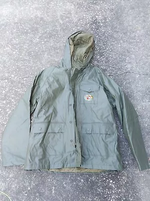 VTG Stearns Dry Wear Coat XL Dark Green Lined Hooded Rain Jacket Parka • $25
