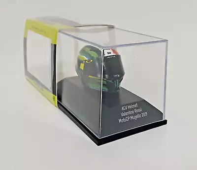 Model Diecast Helmet Moto AGV MINICHAMPS 1:8 Valentino Rossi Gp Mugello 2019 • £33.12