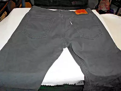 Mens LEVIS 502 REGULAR TAPER FIT STRETCH DARK GRAY COTTON Jeans 33 X 30 (Actual) • $9.99