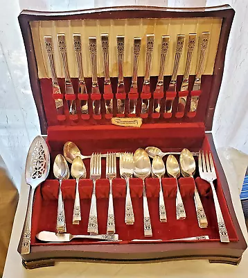 Vintage Oneida Community Silverware Set 80 Pieces With Wooden Storage Box • $140