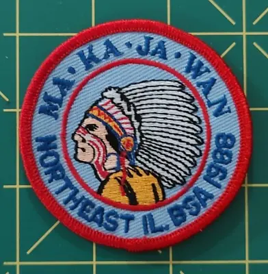 MA-KA-JA-WAN Northeast Illinois BSA 1988 Native Chief Vintage Boy Scout Patch • $9.95