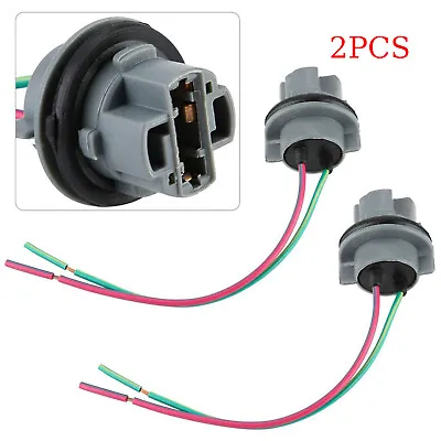 2x Harness Front Turn Signal Light Universal Pigtail Wire Female Socket 7440 • $10.16