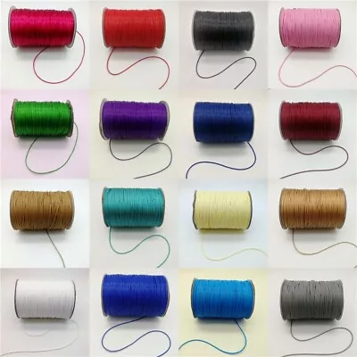 0.5/0.8/1.0/1.5/2.0mm Waxed Cord Necklace Rope Bead For Jewelry Making DIY • £2.51