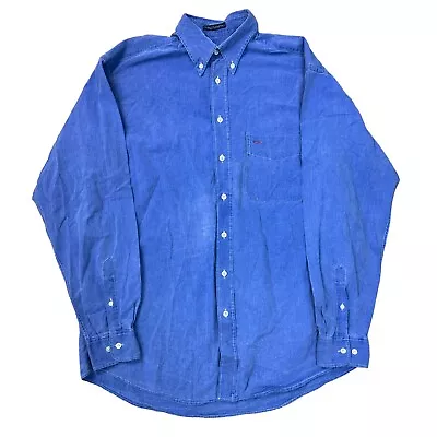 Gant Shirt Colour Chambray Long Sleeve Button Down 100% Cotton Blue Mens Medium • £19.99