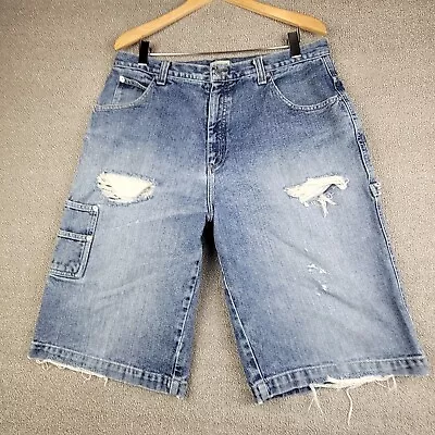 Vintage Guess Shorts Men's 38x14 Carpenter Distressed Destroyed Longer Length • $11.99