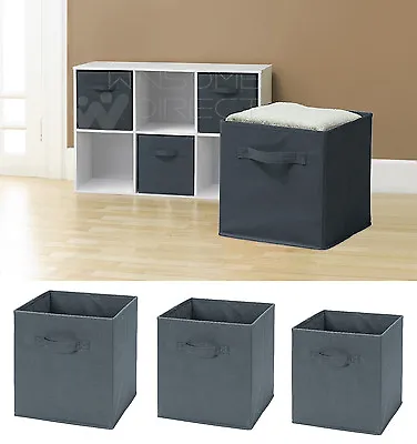 Folding Square Storage Utility Box Fabric Cube Drawer Organizer Boxes Basket Bag • £5.64