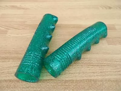 Green Sparkle Krate Vintage Schwinn Stingray Type Bike Grips Lowrider Bicycle • $7.89