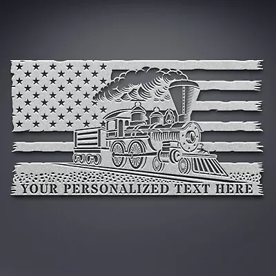 Personalized Railroad Name Metal Sign - US Railroad Worker Metal Wall Decor Gift • $229.95