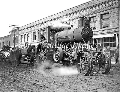 Steam Engine Tractor 1910 Farming Photo • $9.98