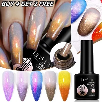 LILYCUTE Thermal Gel Nail Polish Ombre 3-layers Colour Changing Shiny UV/LED • $1.99