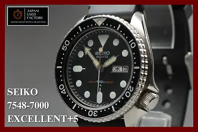 JAPAN Model [EXC+5] Vintage SEIKO Divers 7548-7000 Black 150M Men's Quartz Watch • $462.91