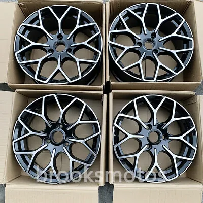 16x6 17x7 Staggered B Style Black Wheels Rims Fits For Smart Fortwo 3x112 • $699
