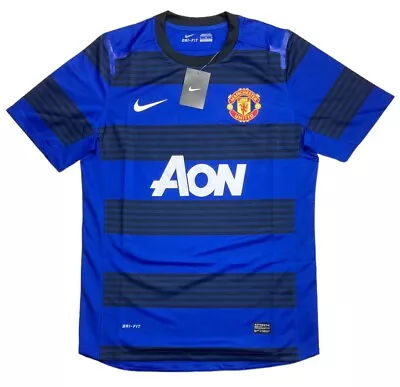 Rare Nike Manchester United Player Issue 2011 - 2012 Blue Away Shirt BNWT • £102