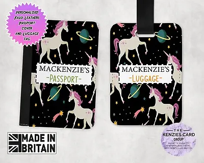 £5.95 • Buy Personalised Custom Unicorn Rainbow Girls Kids Children Passport Holder Cover V2