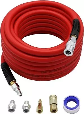 1/2 In X50ft 300 PSI Air Hose All-Weather Flexibility Hybrid Air Compressor Hose • $57.95