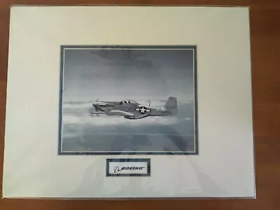 Mustang P51 WWII Fighter Aircraft  14 X18  Matted Print (Boeing Logo)  New  • $10