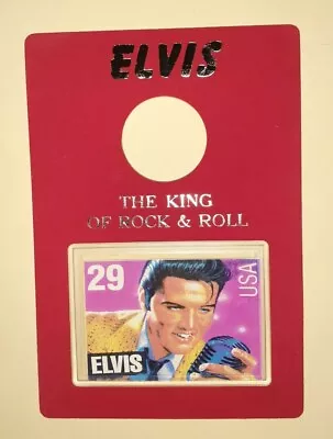 Rare Vintage Elvis Presley 29 Cent Commemorative Velvet Display Door Hanger King • $11.99