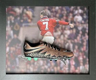 Eric Cantona Manchester United Framed Signed Nike Football Boot See Proof Coa  • $435.16