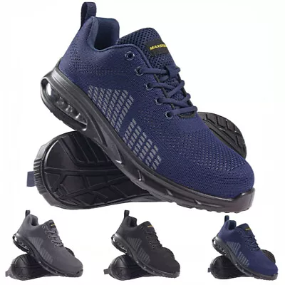 Mens Safety Ultra Lightweight Work Air Trainers Steel Toe Cap Womens Shoes Ankle • £24.95