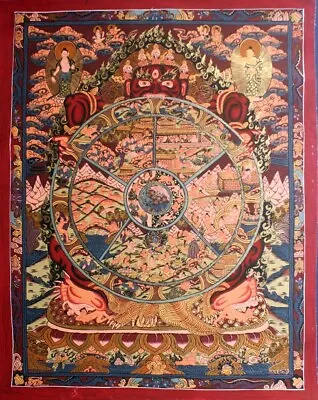  Tibetan Wheel Of Life Mandala Thangka Art Poster Bedroom Cabinets • $16.87