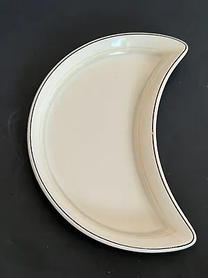 Vintage Cunard Steam-Ship Maddock Ivory Ware Porcelain Crescent Salad Plate • $37.99