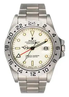 Rolex Explorer II 16550 Cream Dial Vintage Mens Watch Box Papers • $47249