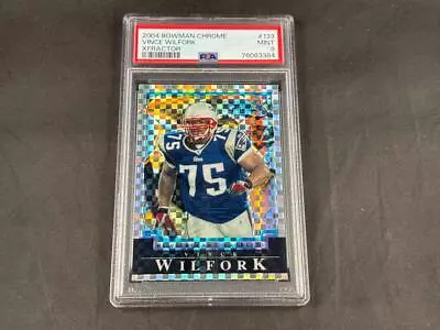 2004 Bowman Chrome Vince Wilfork Rookie X-fractor Refractor 106/250 Psa 9 Mint • $149.99