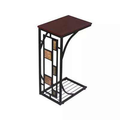 £31.19 • Buy C Shaped Side Table Snack Coffee End Table For Living Room, Slides Up To Sofa