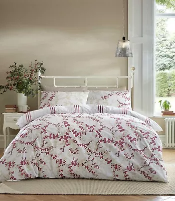 Laura Ashley Reversible Hawthorne Russet King Size Duvet Set Brand New • £49