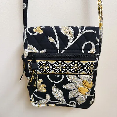 Vera Bradley Retired Yellow Bird Mini Hipster Paisley Crossbody Bag Quilted • $22.98