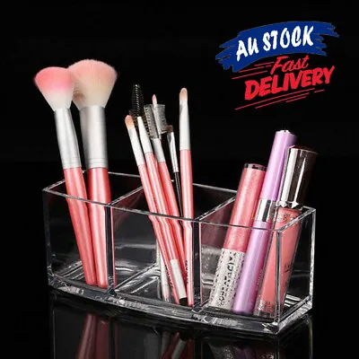 Makeup Organizer Acrylic Lipstick Stand Cosmetic Brush Cup Display Holder • $15.45