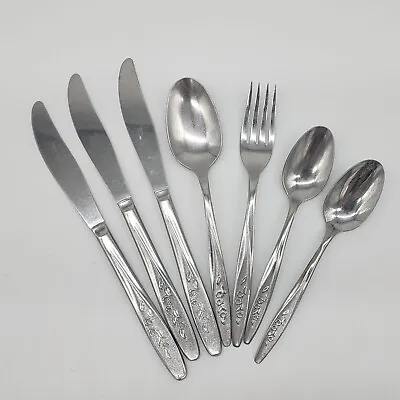 Superior Stainless USA Petal Lane Knives Dinner And Salad Fork Tablespoon TSP VT • $24.99