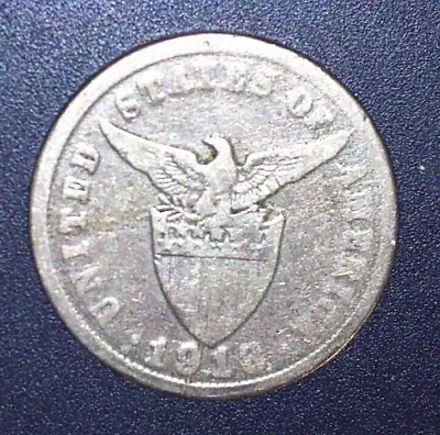 1918 Filipinas 5 Centavos • $2.85