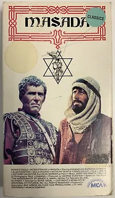 Masada 1981 VHS Peter O’Toole Peter Strauss Barbara Carrera VHSshopCom  • $19.99