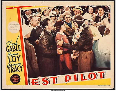 Movie Poster Lobby Card Test Pilot 1938 11 X14  VF 7.0 Clark Gable Myrna Loy • $650