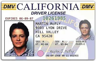1985 Back To The Future Drivers License Prop Marty McFly Michael J. Fox ⏲ • $2.99