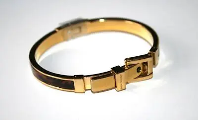 Michael Kors Gold Tortoise Bedford Hinged Bangle Bracelet J497 • $44