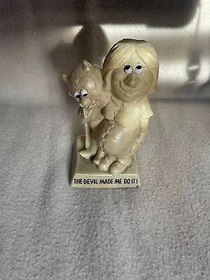 1971 Sillisculpt Gift Figurine R&W Berries And Co The Devil Made Me Do It Statue • $13.99