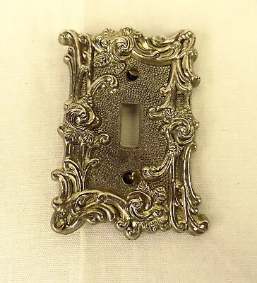 Vintage Solid Brass Bronze Light Switch Cover Plate Rose Floral AmerTack • $9.99