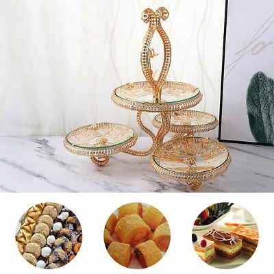 4-Tier Cupcake Stand Cake Dessert Wedding Party Display Tower Plate Round • $42