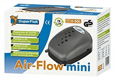 £10.79 • Buy Superfish Air Flow Mini Budget Air Pump Aquarium Fish Tank Airpump 78L/H