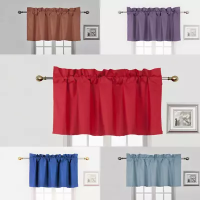 $6.80 • Buy 1 Straight Window Valance Top Decor Foam Lined Backing Rod Pocket Many Colors 