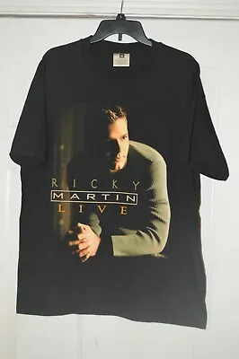 Vtg Ricky Martin Liven La Vida Loca Tour Shirt 1999 Double Sided T Shirt Large • $34.99