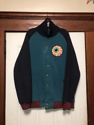 Mishka MNWKA МИШКА Varsity Bomber Cotton Jacket Xl Rare Blue • $50